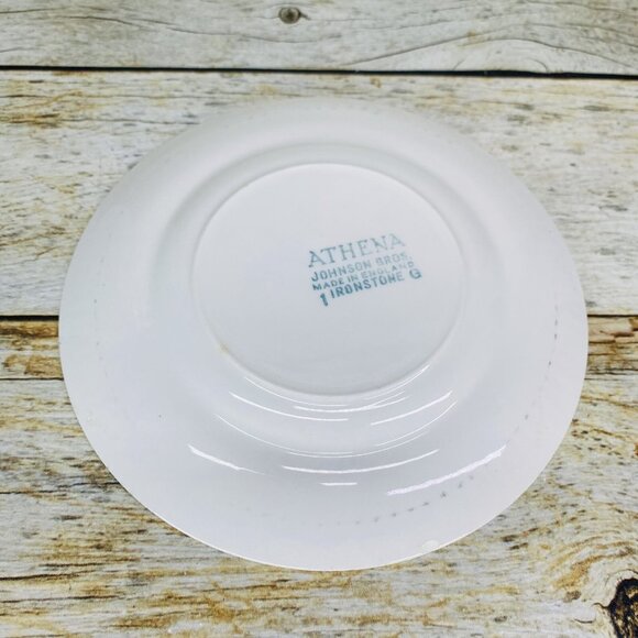Johnson Brothers ATHENA White Ribbed Smooth England Ironstone Bread Plate Set 3 - Picture 7 of 16